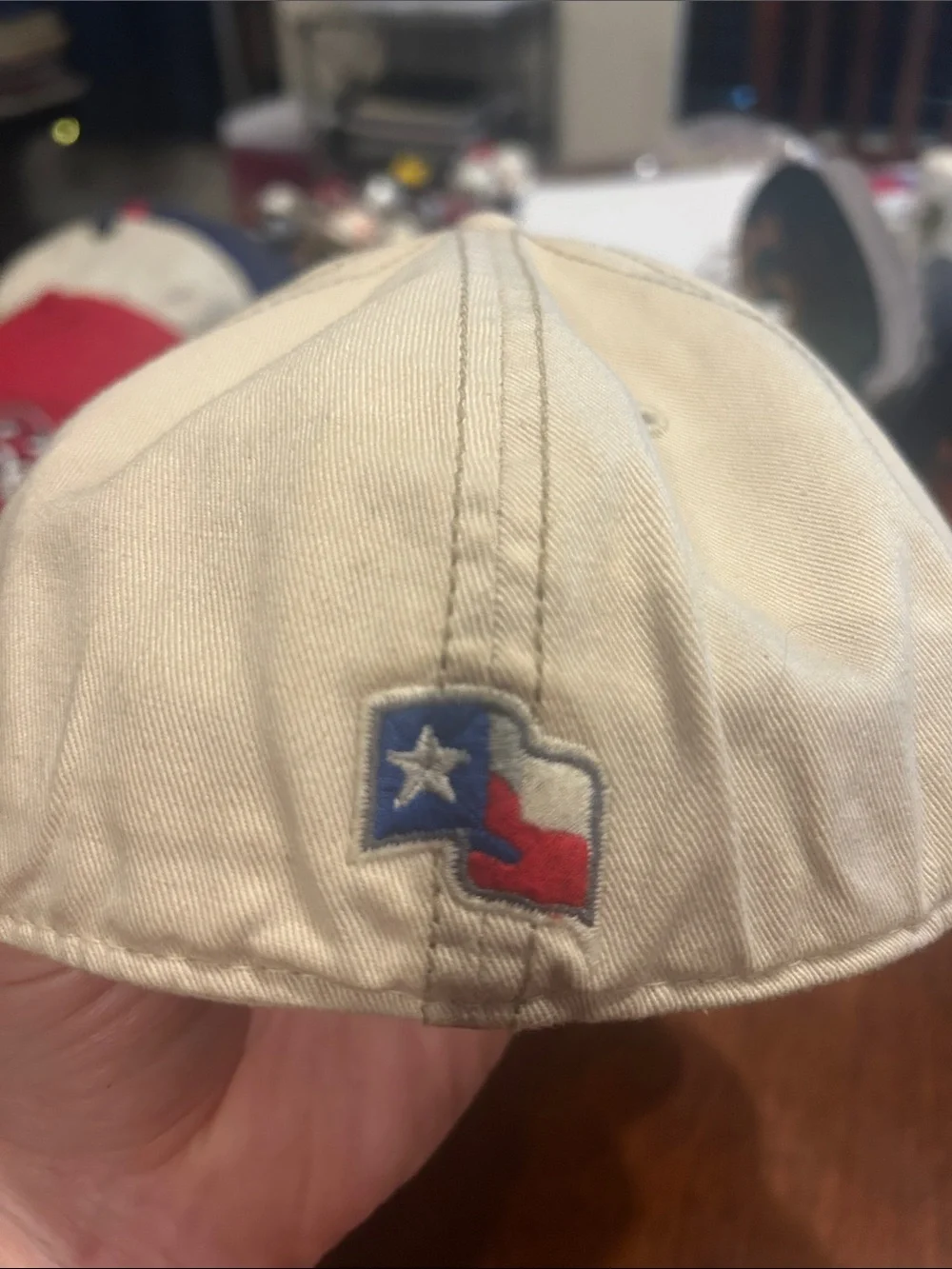 Texas Rangers ‘47 Brand Fitted Light Khaki Baseball Cap Small Read!